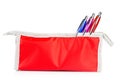 Red pencil case Royalty Free Stock Photo