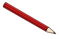 Red pencil. Doodle style illustration