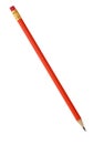 Red pencil with eraser Royalty Free Stock Photo