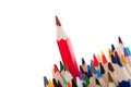 Red pencil - the leader Royalty Free Stock Photo