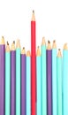 Red pencil - the leader concept Royalty Free Stock Photo