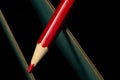 Red pencil of pages on top Royalty Free Stock Photo