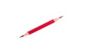 Red pencil sharpened on both sides Royalty Free Stock Photo