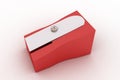 Red pencil sharpener Royalty Free Stock Photo