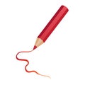 Red pencil on white background Royalty Free Stock Photo