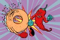 Red pepper beats a donut