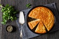 Red pepper Cheddar Celery Cornbread, top view Royalty Free Stock Photo