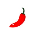 Red pepper chilli vector flat material design isolated on white