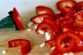 Red pepper cut into small rings