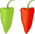 Red pepper, green pepper