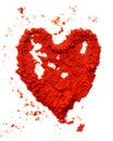 Red Pepper Powder Heart Royalty Free Stock Photo