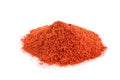 Red pepper powder isolated on white background Royalty Free Stock Photo