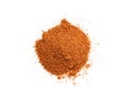 Red pepper powder isolated on white background. Dry and grinded food ingredient Royalty Free Stock Photo