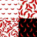 Pepper vector seamless pattern. Royalty Free Stock Photo