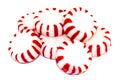 Red peppermint candy on a white background Royalty Free Stock Photo