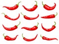 Red peppers. Hot delicious natural mexican traditional product cooking ingredients natural spice for preparing food