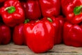 Red Peppers For Sale on a Market Stall Royalty Free Stock Photo
