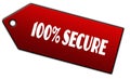 Red 100 PERCENT SECURE label.