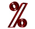 Red percent sign Royalty Free Stock Photo