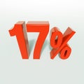 17 Red Percent Sign