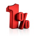 Red 1 Percent Royalty Free Stock Photo