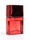 red perfume bottle isolated on white Royalty Free Stock Photo