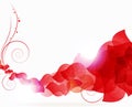 Red petals wave