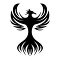 red phoenix silhouette logo design Royalty Free Stock Photo