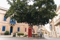 Red phone booth in Sliema. Malta country