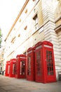 Red phone booths Royalty Free Stock Photo