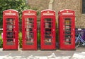 Red phone booths Royalty Free Stock Photo