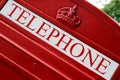 Red phone box Royalty Free Stock Photo