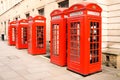 Red phone boxes London Royalty Free Stock Photo