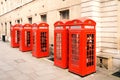 Red phone boxes London Royalty Free Stock Photo