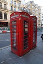 Red phone cab in london Royalty Free Stock Photo