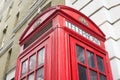 Red Phone cabine in London. Royalty Free Stock Photo