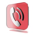 Red phone icon Royalty Free Stock Photo