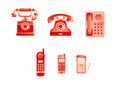 Red phones Royalty Free Stock Photo