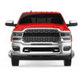 Red Pickup Truck Isolated Royalty Free Stock Photo