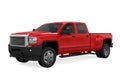 Red Pickup Truck Isolated Royalty Free Stock Photo