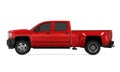 Red Pickup Truck Isolated Royalty Free Stock Photo