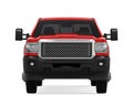 Red Pickup Truck Isolated Royalty Free Stock Photo