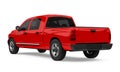 Red Pickup Truck Isolated Royalty Free Stock Photo