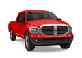 Red Pickup Truck Isolated Royalty Free Stock Photo