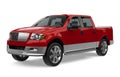 Red Pickup Truck Isolated Royalty Free Stock Photo