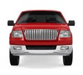 Red Pickup Truck Isolated Royalty Free Stock Photo