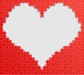 Red Piece Puzzle Jigsaw Heart Background Love Royalty Free Stock Photo