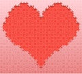 Red Piece Puzzle Jigsaw Heart Background Love Royalty Free Stock Photo