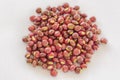 Red Pigeon Peas On White Surface Royalty Free Stock Photo