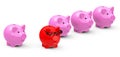 The red piggy bank